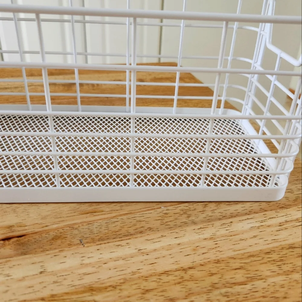 White metal Bin / Caddy